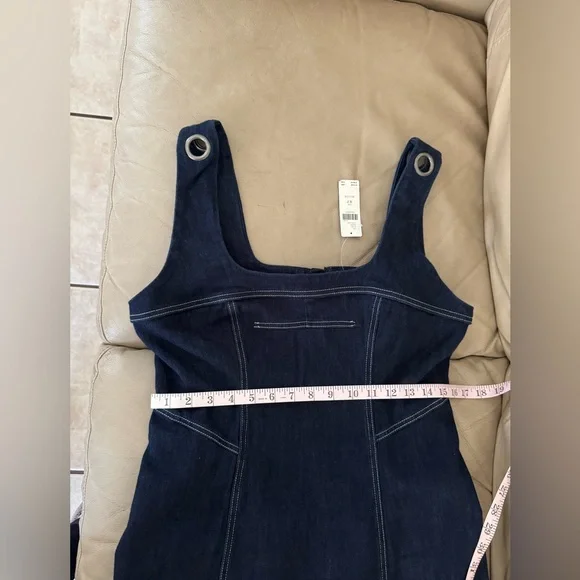 Anthropologie PILCRO Square-Neck Denim A-Line Midi Dress. Size MP. MSRP $178 - Picture 13 of 15